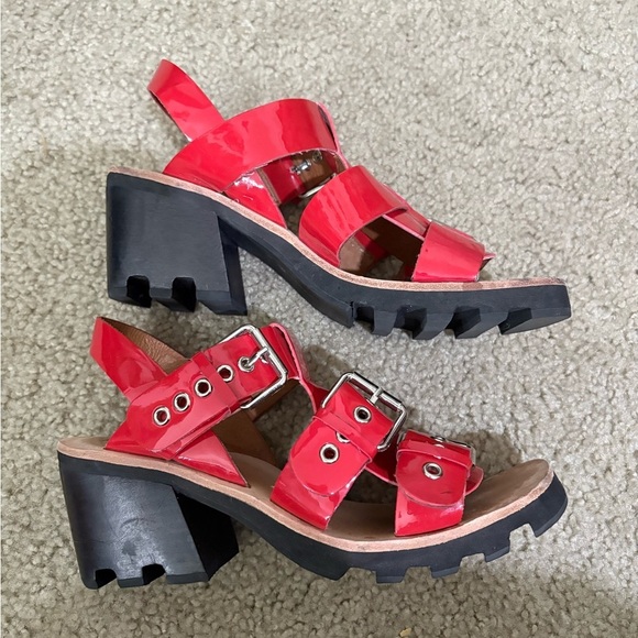 Jeffrey Campbell Shoes - Jeffrey Campbell Red Riveter Lugged Buckle Sandal 6